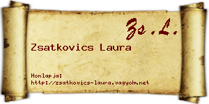Zsatkovics Laura névjegykártya